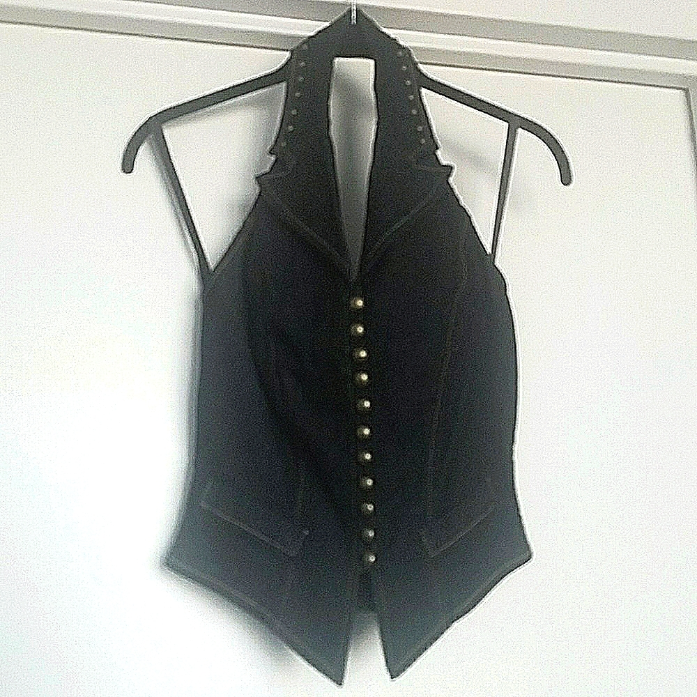 Dark denim corset halter top